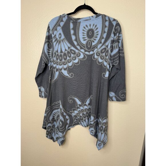 Philosophy Women's Blue Blouse Size 2X short sleeve plus size polyester round ne - Picture 5 of 6